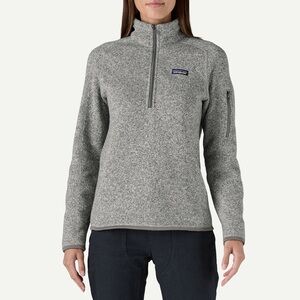 Patagonia Women’s Better Sweater Quarter Zip Fleece Pullover Grey